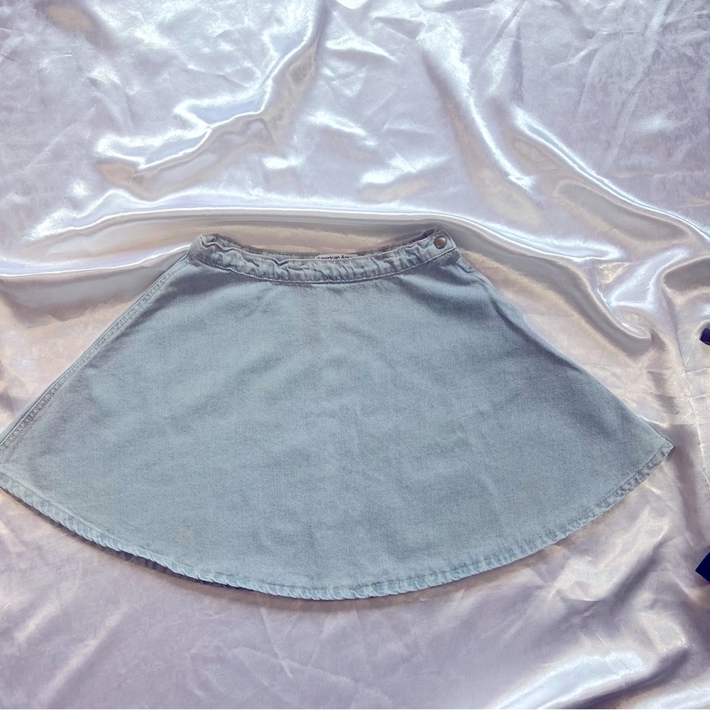 American Apparel Light Blue Skater Skirt